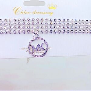 Chocker MK Crystal  in silver tone. ADORABLE